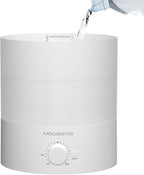 Megawise Cool Mist Humidifier with Top Refill Design, 2L Capacity, High Mist Output, No Leakage, and 7 Color Night Light