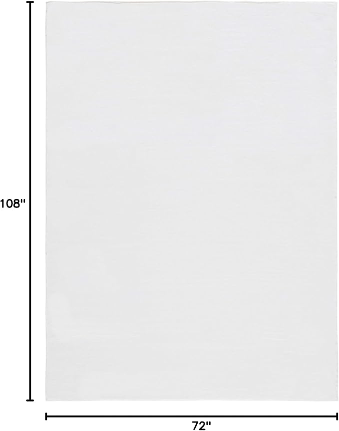 SAFAVIEH Washable Rug Faux Rabbit Fur Shag Collection - 6' x 9', Off-White, Slip Resistant & Easy Cleaning, Ideal for Living Room, Bedroom, Kids Playroom, Nursery, Dining Space (FRF976A)