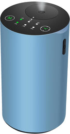 Waterless Essential Oil Diffuser, Battery Powered Mini Scent Air Machine, Aromatherapy Mist Diffuser for Home Room Car Office (Blue Aluminum Alloy)