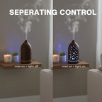 Aromatherapy Diffusers,7.1''x3.5''Diffuser with 3 Essential Oil Set,Small 200ml Office Desk Humidifier with 7 LED Colors Night Lights,Waterless Auto-Off for Home Decor Gift (Star Dark Wood Grain)