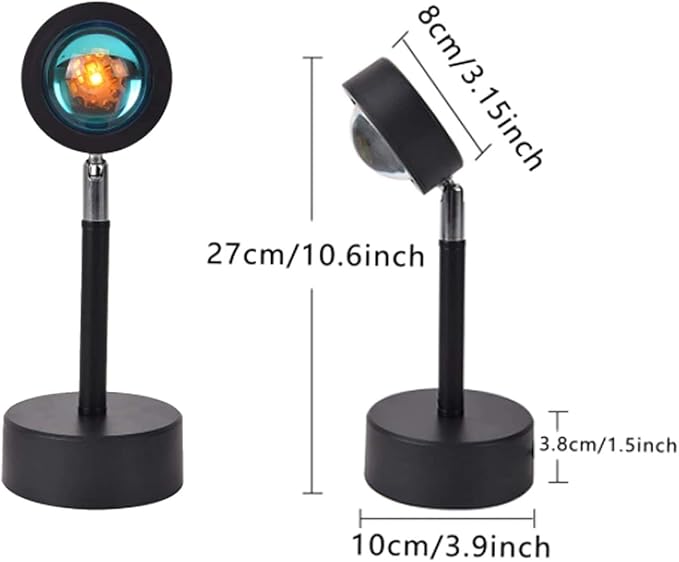Eternal Sunset Projection LampRomantic Display in Party Bedroom Living Room, Sunset Projector for Living Room Bedroom Hotel Restaurant Decor Live Stream Ins Photography TikTop (Sun)