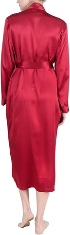 OSCAR ROSSA Women's Luxury Silk Sleepwear 100% Mulberry Silk Long Robe Kimono