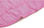 TONGDADA Weighted Lap Blanket 7lbs for Adult,Perfect for Relaxation, Lounging, Napping, Sleeping & Travel,Luxury Minky Weighted Body Blanket,Weighted Throw Blanket-Pink Minky, 29" x 24"
