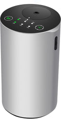 Waterless Essential Oil Diffuser, Battery Powered Mini Scent Air Machine, Aromatherapy Mist Diffuser for Home Room Car Office (Silver Aluminum Alloy)