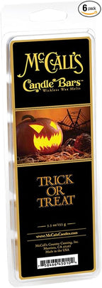 McCall’s Candles | Trick Or Treat | Scented Wax Melt | Candied Pumpkin, Spiced Sugar & Fall Treats | 6-Piece Break-Apart Bar | 12–24 Hours Per Wedge | Poured in the USA | 5.5 oz