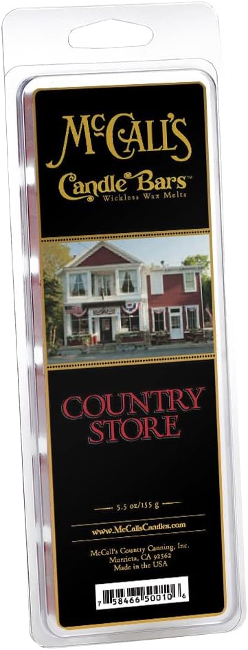McCall’s Candles | Country Store | Scented Wax Melt | Apples, Cinnamon, Orange, Rosehips & Spices | 6-Piece Break-Apart Bar | 12–24 Hours Per Wedge | Poured in the USA | 5.5 oz