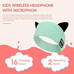 Joythink Kids Bluetooth Headband Headphones Sleep Mask Wireless Earphones Built in Thin Speaker Adjustable Sports Headset Sleep Headband for Girls Boys Toddler Children Baby Airplane Travel Study Aqua