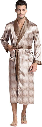 Mens Silky Satin Robe