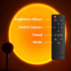JIMEI Sunset Lamp Projector Led Lights for Bedroom Night Light RGB Lights Sun Sunlight Sunrise Lamp Mood Lighting Home/Room Decor Christmas Gifts for Women,Tabletop Multicolor