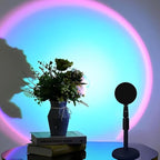 Sunset Lamp Projector with Remote Control Adjustable 16 Color 180 Degree Rotating Sunlight 4 Lighting Modes USB Rechargeable LED Night Light Ideal for Bedroom Living Room Selfie Party and Photography