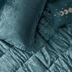 Intelligent Design Twin Comforter Set, Velvet Comforter Set , Luxury Diamond Quilting Comforter Set, Fluffy Comforter Bed Set with Decorative Pillowand 1 Sham, 3 Piece Teal, Twin/Twin XL