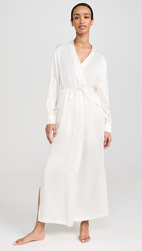Washable Silk Long Robe