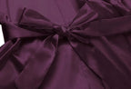 Women's Satin Short Robe Bridesmaid Bride Wedding Party Robes Silky Sleepwear Loungewear