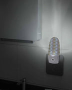 Night Light Plug into Wall, Floral Flowers Line Art Vintage Baroque National Purple Peach Green Brown Blue Popsicle Shape Night Light LED Nightlight with Light Sensors for Kids Bedroom Hallway