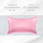Elegant Comfort 2-Pack Cooling Viscose Satin Pillowcase Set with Hidden Zipper Closure, Silky Smooth for Best Hair and Skin Care-Beautiful Gift Box-2-Piece Satin Pillowcase Set, King, Light Pink