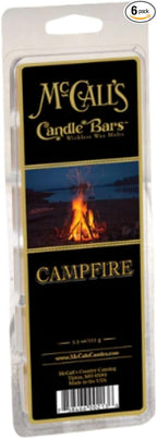 McCall’s Candles | Campfire | Scented Wax Melt | Smoky Cedarwood, Glowing Embers & Crisp Night Air | 6-Piece Break-Apart Bar | 12–24 Hours Per Wedge | Poured in the USA | 5.5 oz