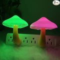 [ 2 Pack LED Mushroom Night Light Lamp with Dusk to Dawn Sensor,Plug in LED Bed Cute Mushroom Nightlight Night lamp Wall Light Baby Night Lights for Kids Children (Colorful)