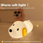 S NMT Cute Dog Silicone Night Light for Kids Room, 7 Colors Changing Nursery Sleeping Lamp, 3 Level Brightness Beside Table Lamp for Baby Room Gifts