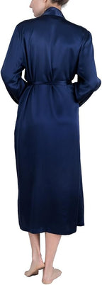 OSCAR ROSSA Women's Luxury Silk Sleepwear 100% Mulberry Silk Long Robe Kimono