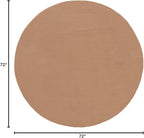 SAFAVIEH Washable Rug Faux Rabbit Fur Shag Collection - 6' Round, Brown, Slip Resistant & Easy Cleaning, Ideal for Living Room, Bedroom, Kids Playroom, Nursery, Dining Space (FRF976T)