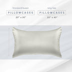 Elegant Comfort 6-Pack Cooling Viscose Satin Pillowcase Set with Hidden Zipper Closure, Silky Smooth for Hair and Skin Care-Beautiful Gift Box-6-Piece Satin Pillowcase Set, Standard/Queen, Light Jade