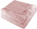 ALANSMA Reversible Weighted Blanket for All Season, Luxury Velvet, Warm and Cool, Adult Pink 7Lb Weighted Blanket, Enjoy Sleeping Anywhere(Pink,40"x60" 7lbs)