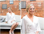 Women's Pure Short Satin Robes Bridesmaid and Bride Silky Robes Summer Sleepwear