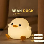 S NMT Cute Duck Night Light for Children,Soft Silicone Sleep Light with USB Rechargeable,Touch Sensor Nightlights for Kids Room Gift