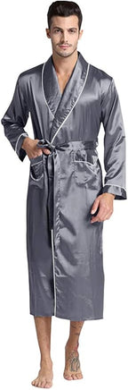 Mens Silky Satin Robe