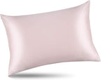 ALASKA BEAR Silk Pillowcase 200% Good Looks on You for Hair and Skin Care Soft Pillow Case with Random Color Scrunchie Gift Set Queen (1pc, Pale Pink)