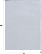 SAFAVIEH Washable Rug Faux Rabbit Fur Shag Collection - 5' x 7', Silver, Slip Resistant & Easy Cleaning, Ideal for Living Room, Bedroom, Kids Playroom, Nursery, Dining Space (FRF976G)