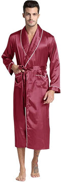 Mens Silky Satin Robe