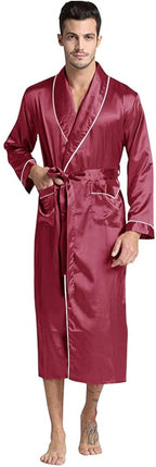 Mens Silky Satin Robe