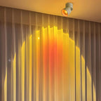 Sunset Lamp Ceiling Spotlgiht Accent Lighting 10W LED Projection Lamp, Sunlight Mood Lamps for Bedroom Picture Decor Aesthetic Indoor Rotation Adjustable Dwnlight, White