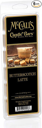 McCall’s Candles | Butterscotch Latte | Scented Wax Melt | Rich Butterscotch, Warm Vanilla & Espresso | 6-Piece Break-Apart Bar | 12–24 Hours Per Wedge | Poured in the USA | 5.5 oz