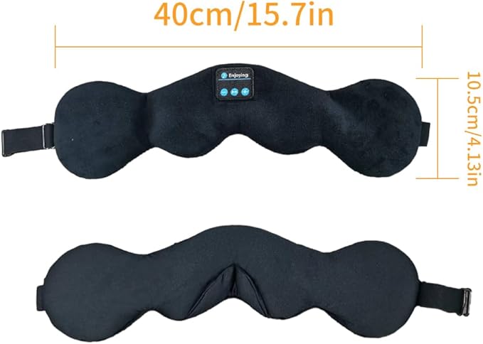 SYPVRY Bluetooth 5.4 Headphones Headband Eye Mask Wireless Sleep Mask，Blackout Bluetooth Eye Mask for Sleeping，Cotton Sleep Mask for Side Sleepers Adjustable Hook and Loop