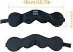 SYPVRY Bluetooth 5.4 Headphones Headband Eye Mask Wireless Sleep Mask，Blackout Bluetooth Eye Mask for Sleeping，Cotton Sleep Mask for Side Sleepers Adjustable Hook and Loop