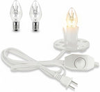 Himalayan Salt Lamp Cord, with Dimmer Switch,Christmas Bulb,Salt Lamp Cord with Dimmer Control and Base Assembly,6 Feet,E12 Base for Himalayan Salt Lampsand with 2 Free 15W Bulbs (White)
