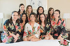 MissNina Women's Floral Satin Kimono Robes Short Silky Bridesmaid Robes Sleepwear