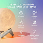 Mydethun 7.1 Inch Large 16 Colors Moon Lamp – Valentine Gifts for Women with 148 Combination Modes, Remote/Touch Control, Rechargeable LED Night Light, Party Favors Décor
