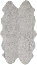 Nordic Sheep Real Sheepskin Rug 4x6 ft | Sheepskin Rugs for Living Room and Sofa | Large Bedside Rugs for Bedrooms is Breathable & Heat-regulating | Fluffy Rug in Color Light Grey