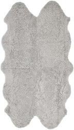 Nordic Sheep Real Sheepskin Rug 4x6 ft | Sheepskin Rugs for Living Room and Sofa | Large Bedside Rugs for Bedrooms is Breathable & Heat-regulating | Fluffy Rug in Color Light Grey