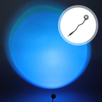 Uonlytech USB Rainbow Projection Lamp Rotatable Indoor Atmosphere Lamp Small Creative Ambient Lighting for Room Decoration