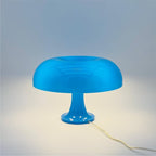 Lotus Atelier Blue Mushroom Lamp for Room Aesthetic Modern Lighting for Bedroom | Cool Retro Living Room Decor | Table Lamp Mushroom Light Home Decor