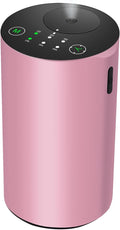 Waterless Essential Oil Diffuser, Battery Powered Mini Scent Air Machine, Aromatherapy Mist Diffuser for Home Room Car Office (Pink Aluminum Alloy)