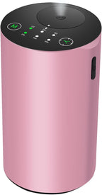 Waterless Essential Oil Diffuser, Battery Powered Mini Scent Air Machine, Aromatherapy Mist Diffuser for Home Room Car Office (Pink Aluminum Alloy)