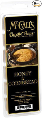 McCall’s Candles | Honey & Cornbread | Scented Wax Melt | Sweet Honey Drizzle, Warm Cornbread & Country Butter | 6-Piece Break-Apart Bar | 12–24 Hours Per Wedge | Poured in the USA | 5.5 oz