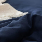 Cottonight Navy Blue Comforter Set Full Dark Blue Bedding Set Full Color Quilts Dark Navy Color All Season Blanket Breathable 3 Piece Comforter Set for Adults Teens