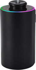 Waterless Essential Oil Diffuser with 8 Color LED Night Light, 3 Mist Levels & Timers, Portable Rechargeable Aromatherapy Diffuser for Home Car Room Studio Office, Black Metal (Black)