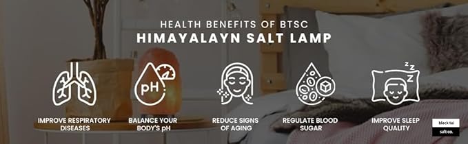Black Tai Salt Co. 20-30 lbs Himalayan Salt Lamp with Cord – Large Crafted